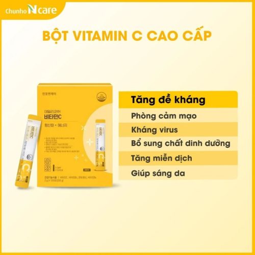 Bột Vitamin C Hộp Vuông Thượng Hạng – 100 Gói/ Hộp