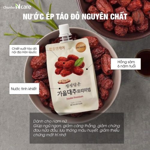 Hồng sâm táo đỏ thượng hạng – Chunho Ncare