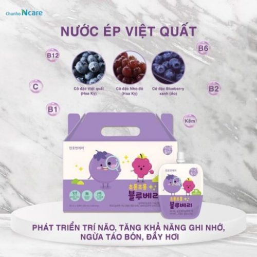 Nước Ép Dinh Dưỡng Việt Quất Chunho Ncare Baby – 30 Gói