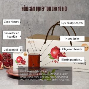 Hồng sâm lựu ép tươi Chunho Ncare – 30 gói